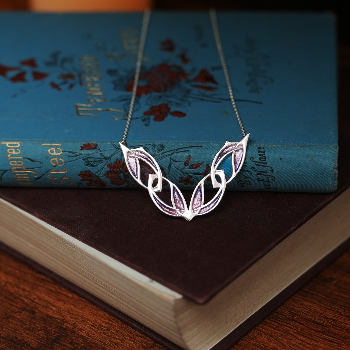 Heather - Archibald Knox Ulican Enamel Necklace