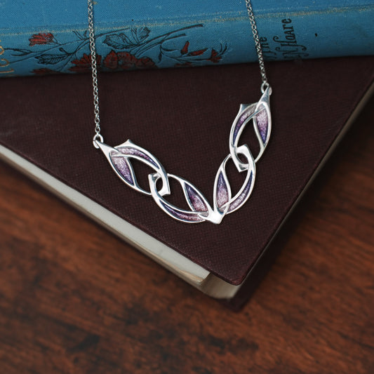 Heather - Archibald Knox Ulican Enamel Necklace