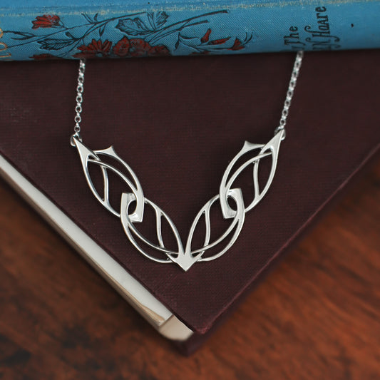Archibald Knox Ulican Silver 'V' Necklace