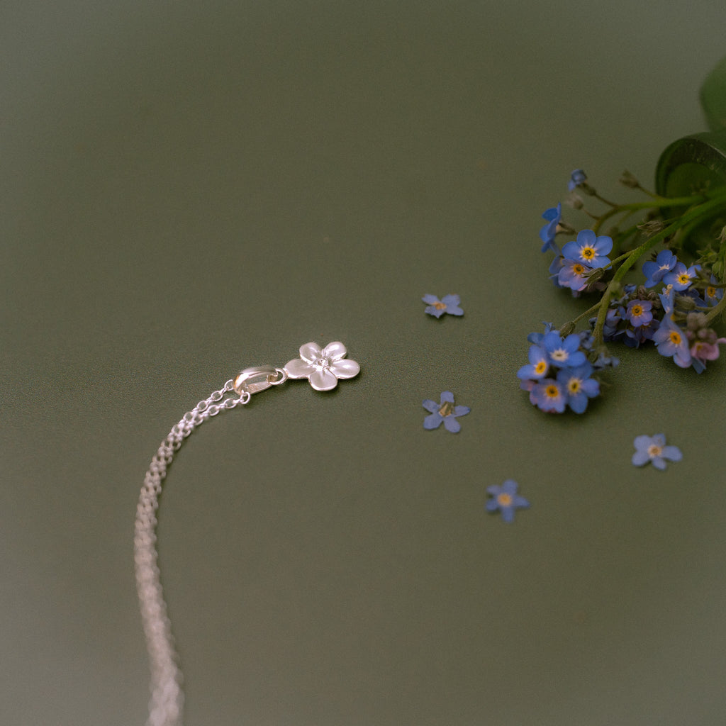 Forget Me Not Charm Necklace