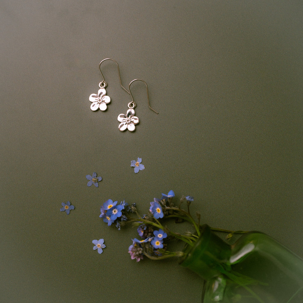 Forget Me Not Dangle Earrings