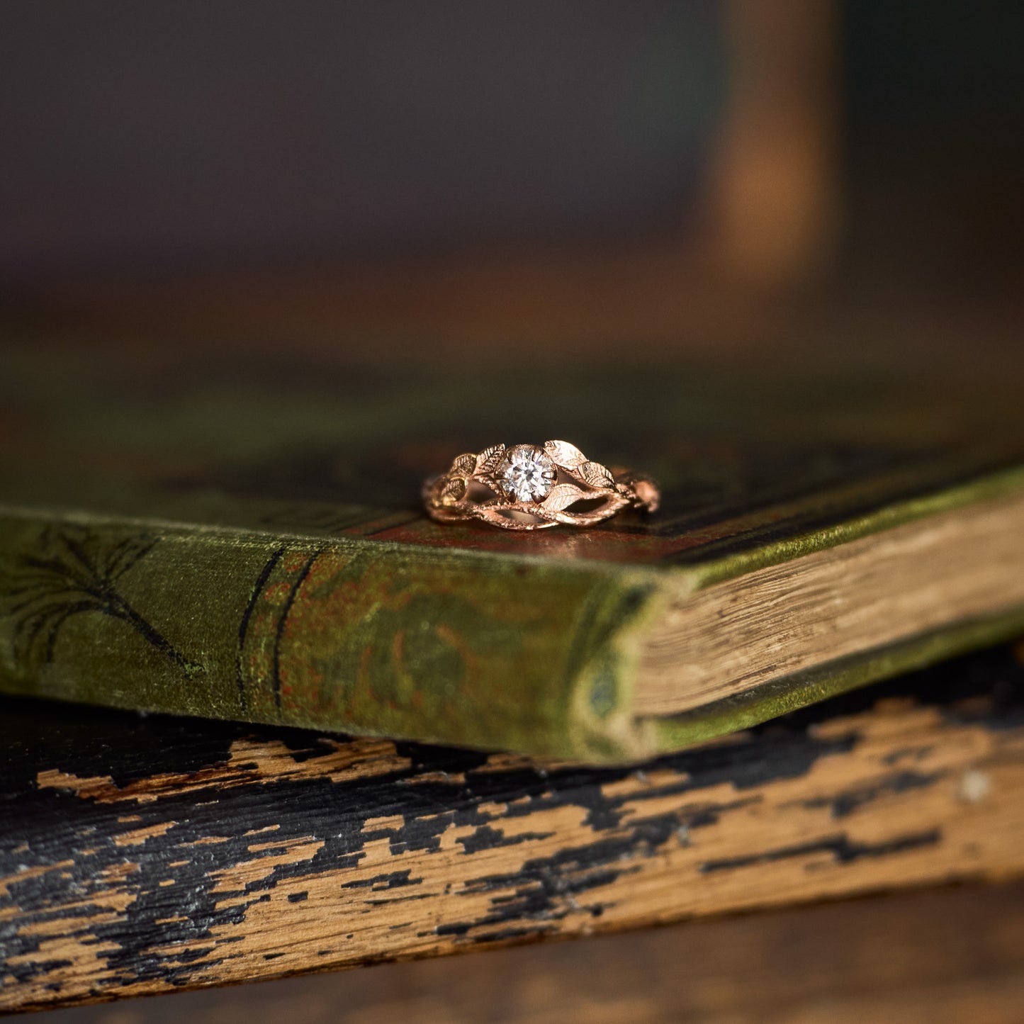 Rose Gold Gaia Ring with Moissanite