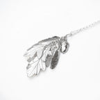 'Whispering Leaves' Sterling Silver Leaf Charm Necklace