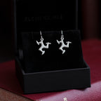 Three Legs of Man Sterling Silver Dangle Earrings