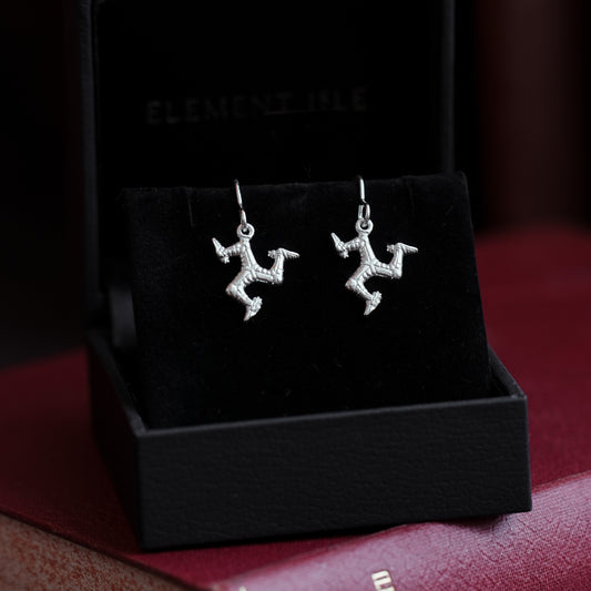 Three Legs of Man Sterling Silver Dangle Earrings