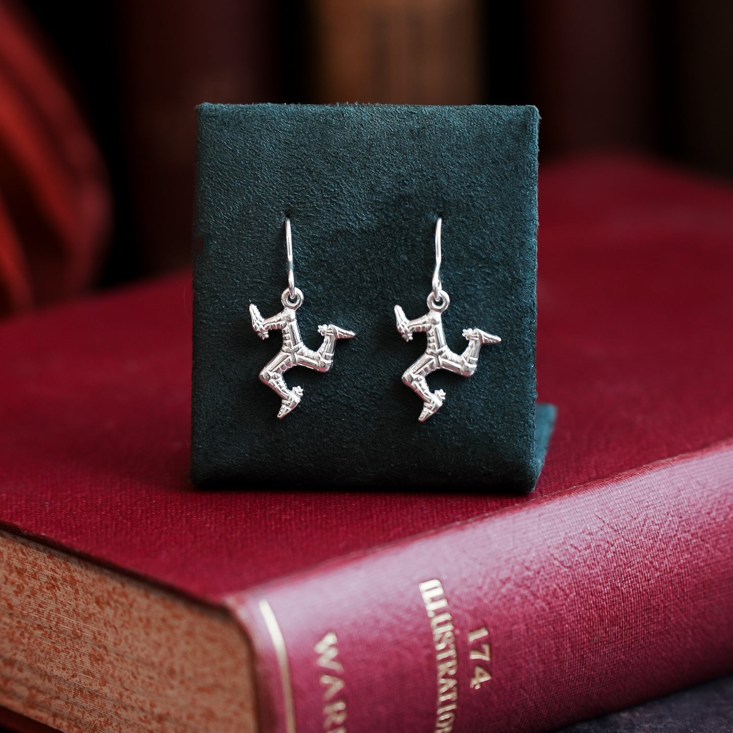 Three Legs of Man Sterling Silver Dangle Earrings