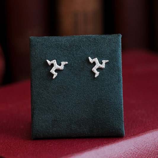 Three Legs of Man Sterling Silver Stud Earrings