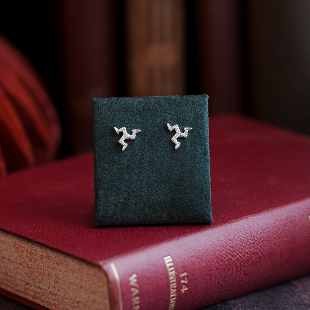 Three Legs of Man Sterling Silver Stud Earrings