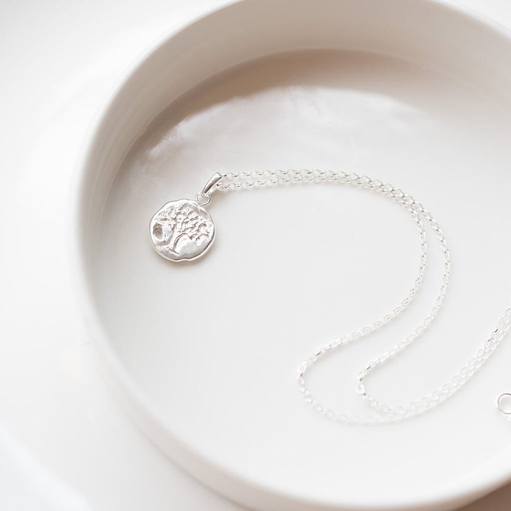 Earth Element - Celtic Tree Coin Talisman Necklace