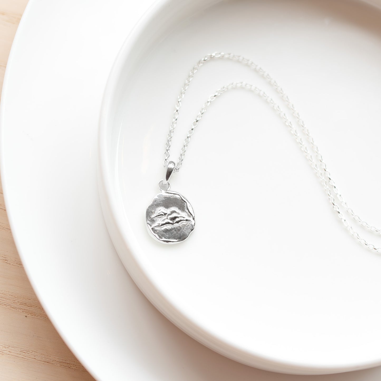 Air Element - Cloud Small Coin Talisman Necklace
