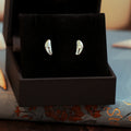 Tiny Sterling Silver Crab Claw Stud Earrings