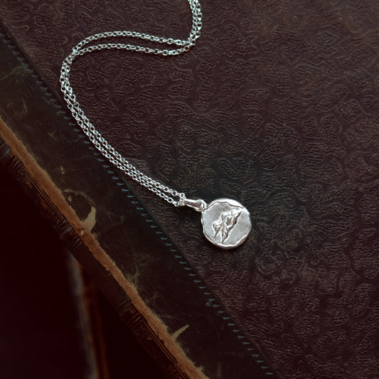 Air Element - Cloud Small Coin Talisman Necklace