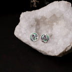 Aurora Sterling Silver Enamelled Stud Earrings