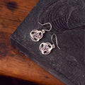 Heather - Archibald Knox Ulican Round Enamel Earrings