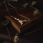 Gold Ivy Vine and Leaf One of a Kind Necklace