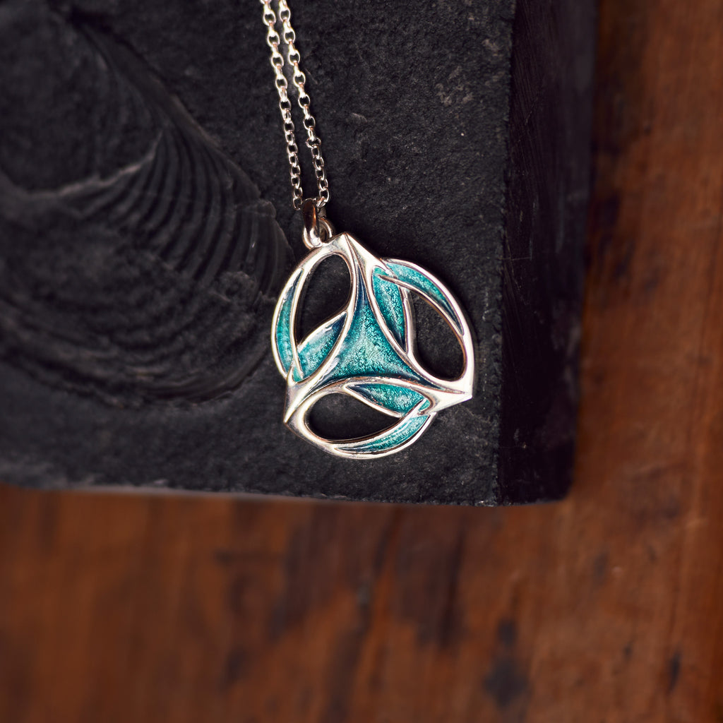 Tide - Archibald Knox Ulican Large Enamel Pendant Necklace