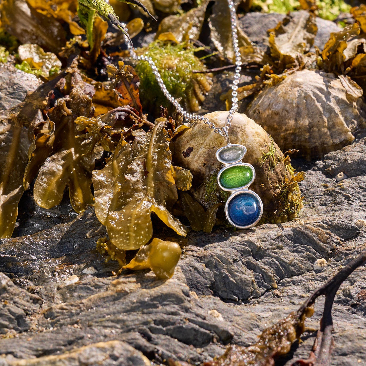 Sterling Silver Balance Pebble Necklace - Langness