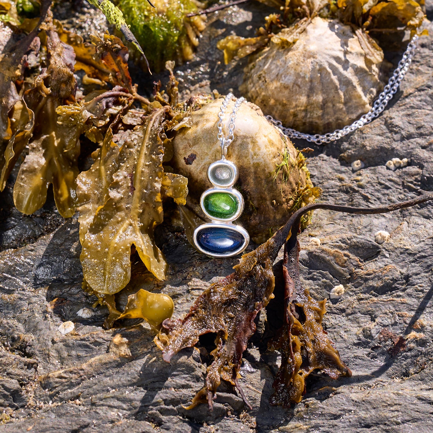Sterling Silver Balance Pebble Necklace - Langness