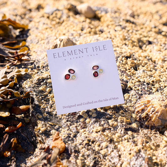 Sterling Silver Pebble Stud Earrings - Fenella