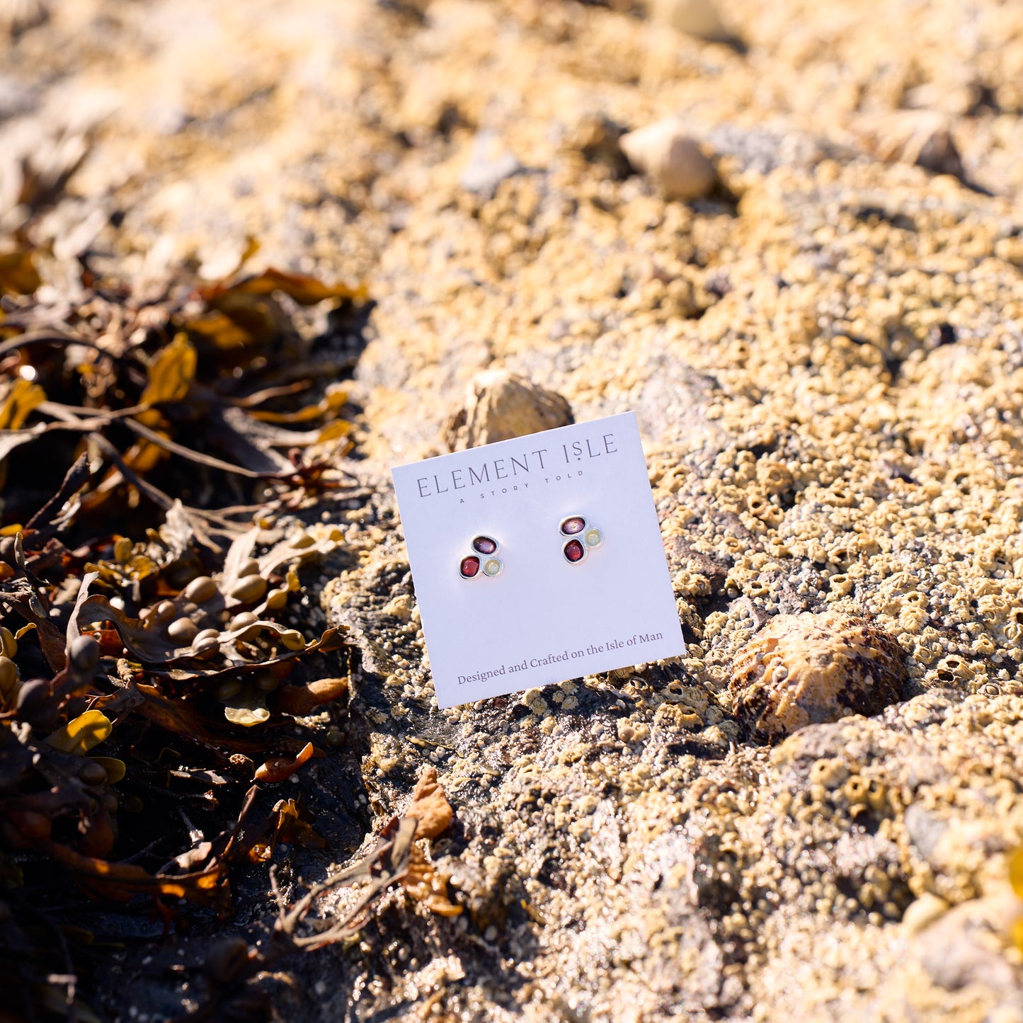 Sterling Silver Pebble Stud Earrings - Fenella