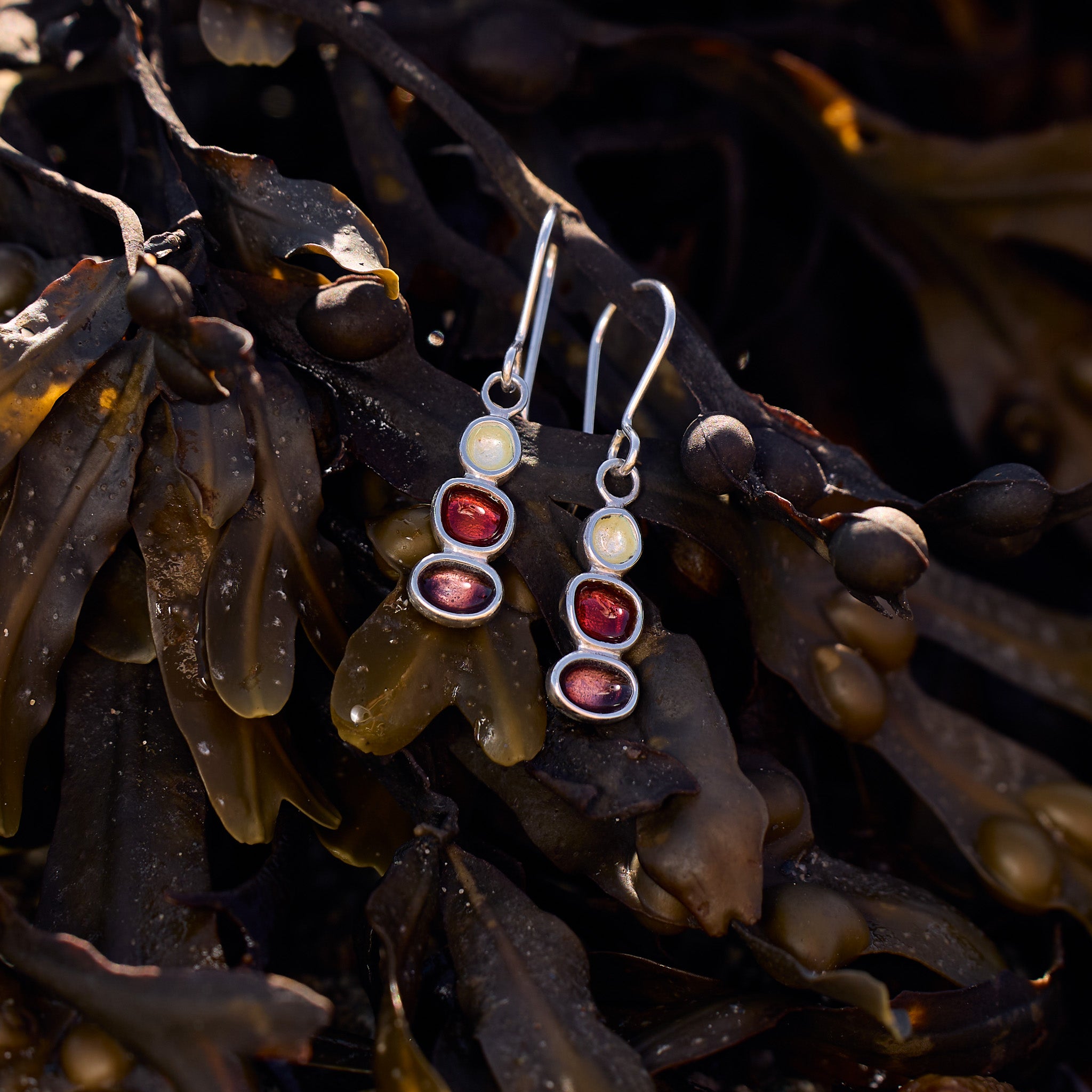 Sterling Silver Pebble Earrings - Fenella Beach