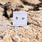 Sterling Silver Pebble Stud Earrings - Niarbyl