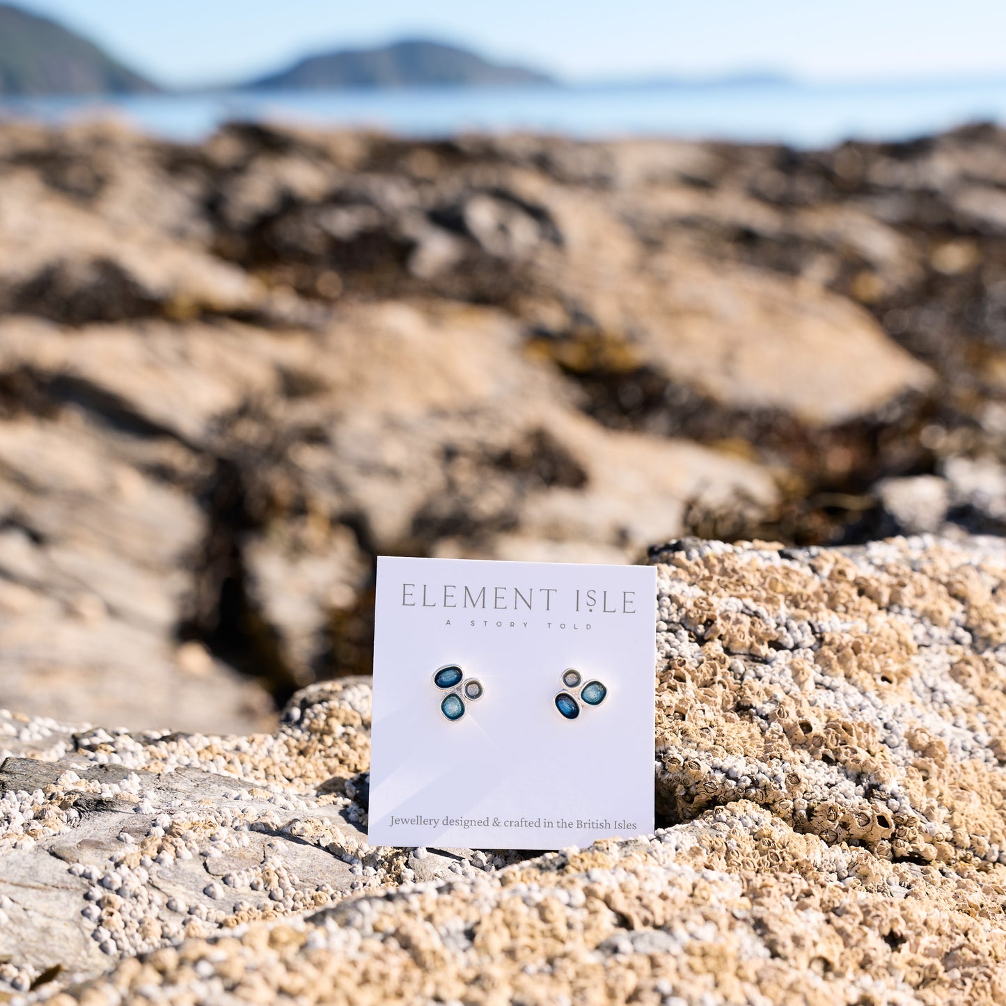 Sterling Silver Pebble Stud Earrings - Niarbyl