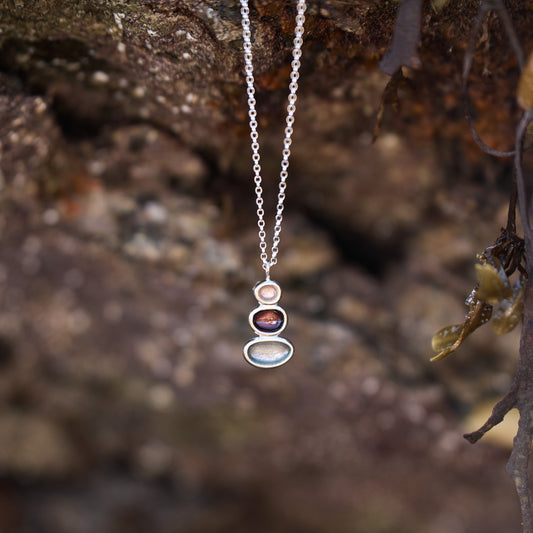 Sterling Silver Balance Pebble Necklace - Laxey