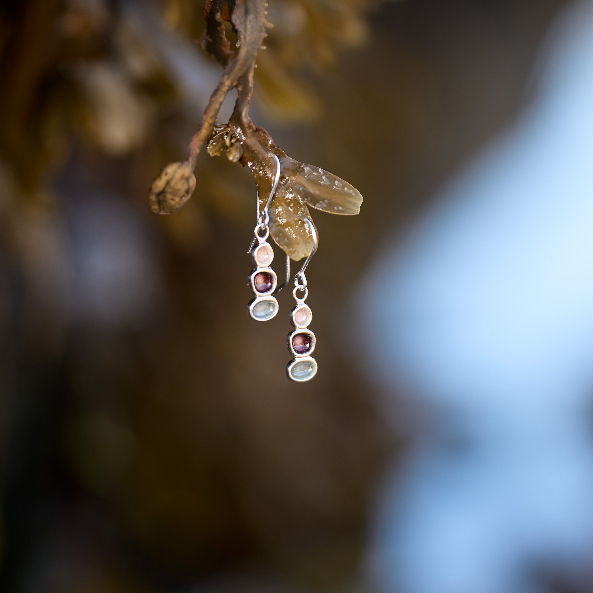 Sterling Silver Pebble Earrings - Laxey