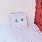 Sterling Silver Pebble Stud Earrings - Summer Shores
