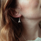 Silver Snowdrop Dangle Earrings