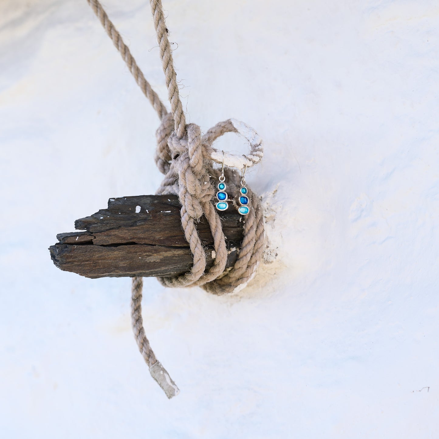 Sterling Silver Pebble Earrings - Summer Shores