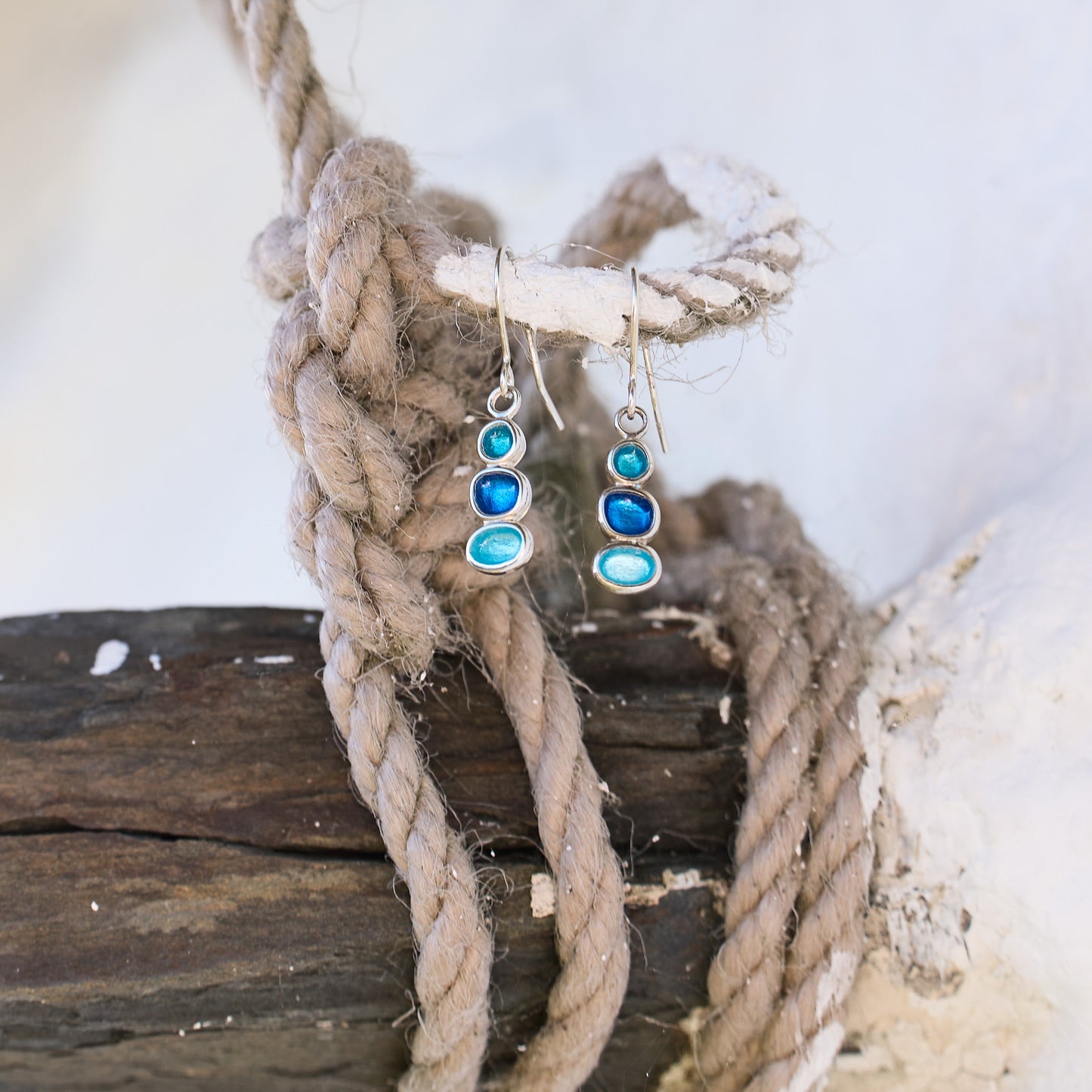 Sterling Silver Pebble Earrings - Summer Shores