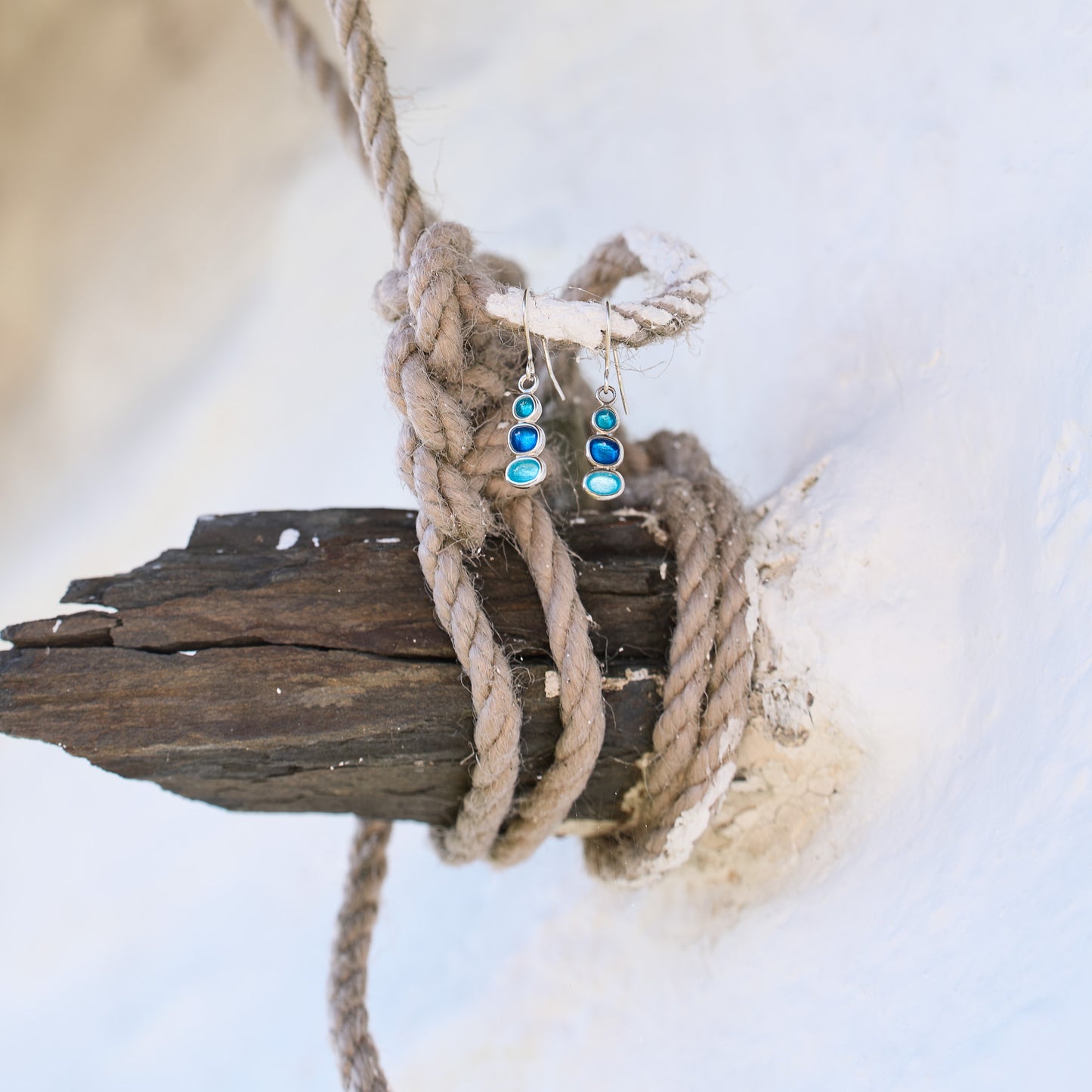Sterling Silver Pebble Earrings - Summer Shores