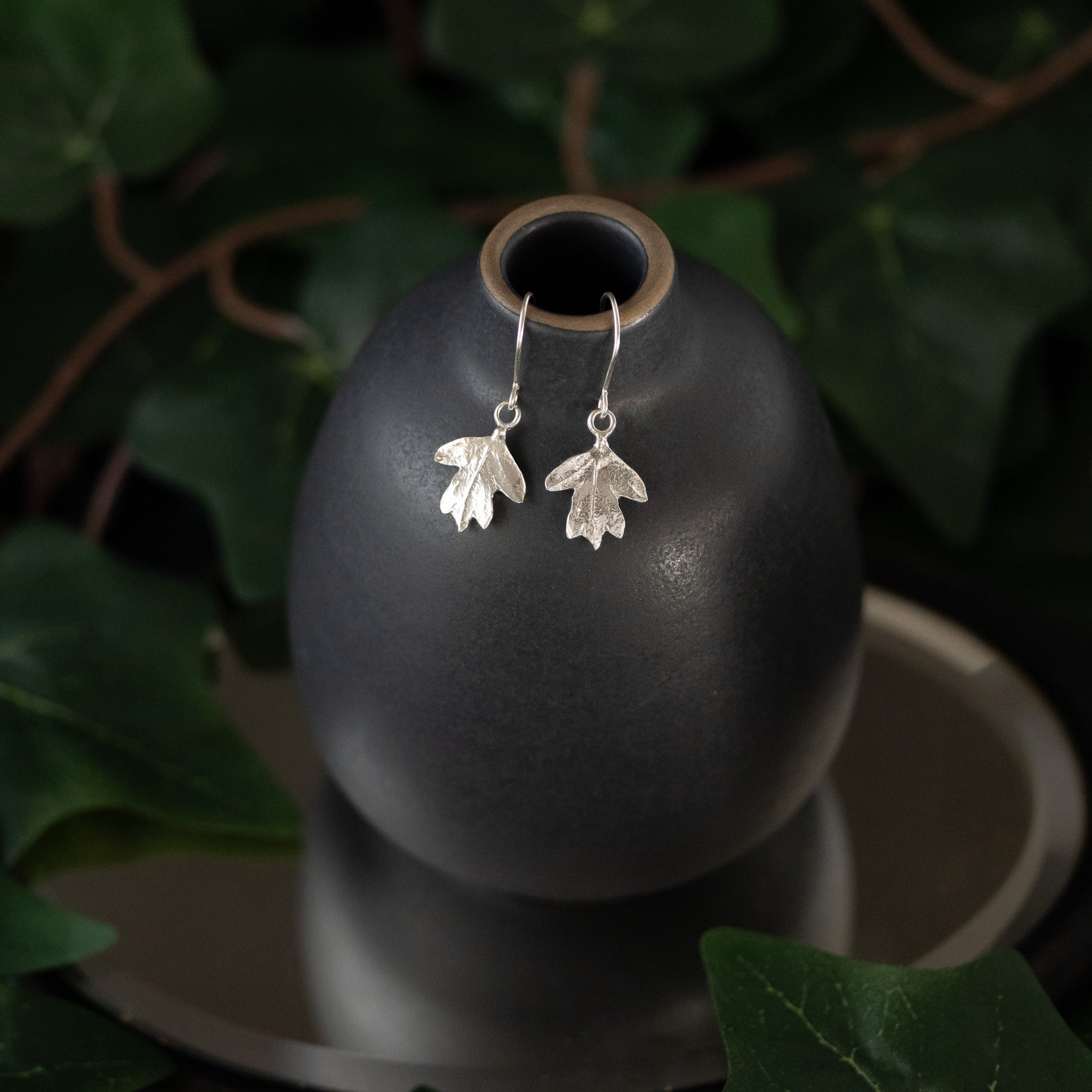 Hawthorn Leaf Earrings