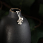 Small Hawthorn Leaf and Berry Necklace