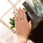 Lost Forest Silver Enamel Droplet Ring