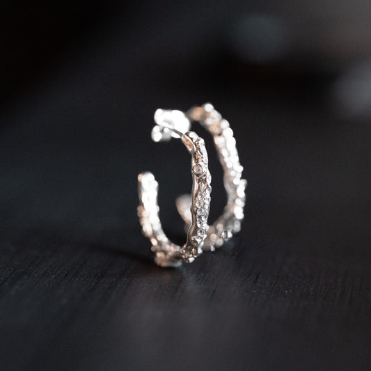 Barnacle Sterling Silver Hoop Earrings