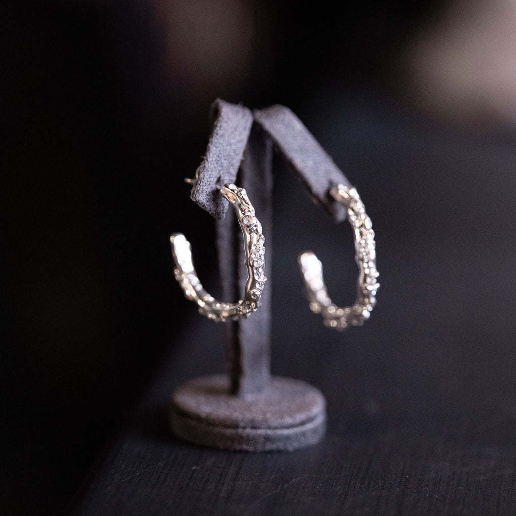 Barnacle Sterling Silver Hoop Earrings