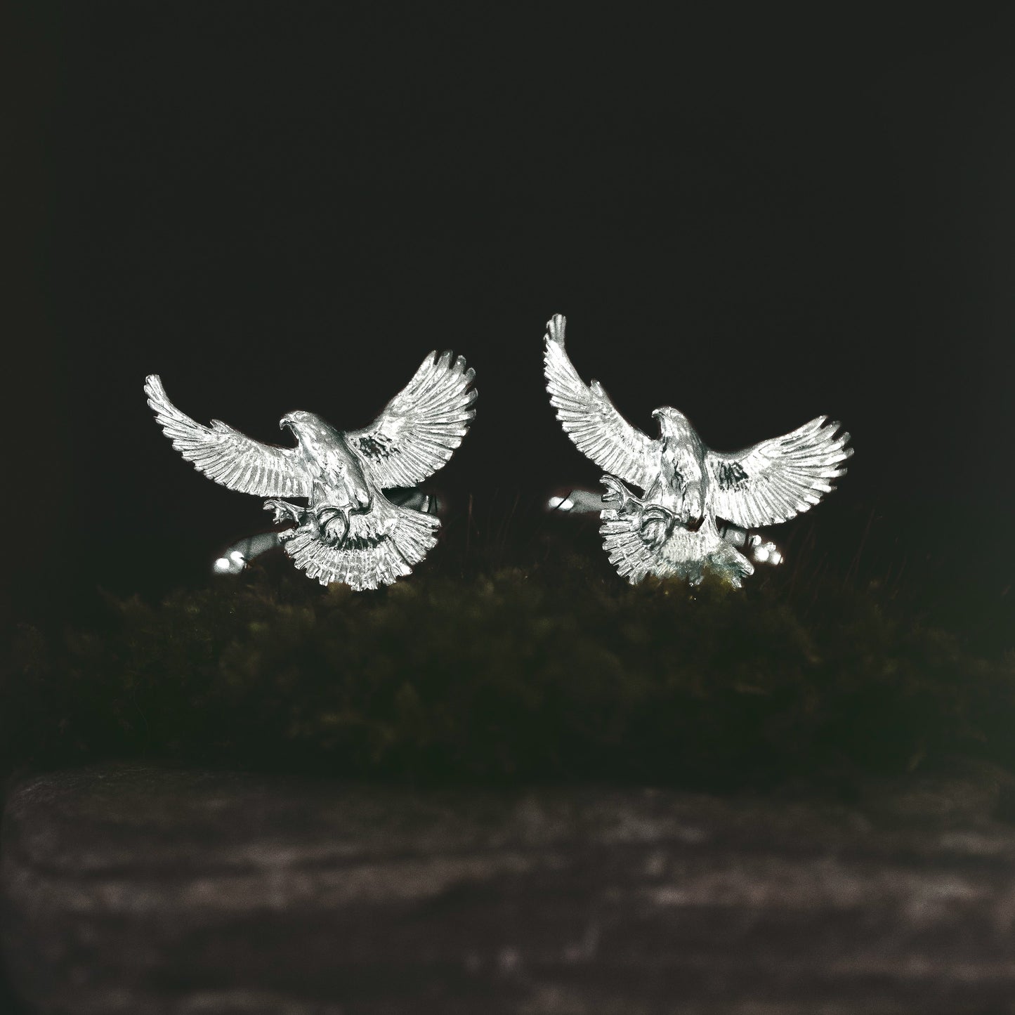 Sterling Silver Peregrine Falcon Cufflinks