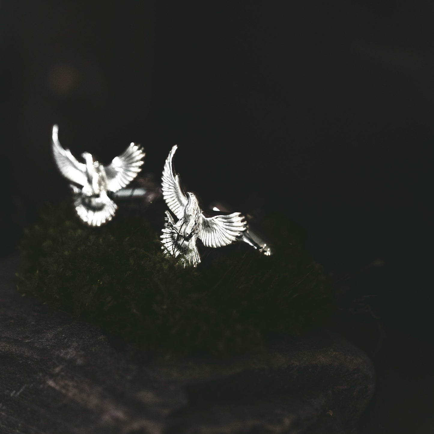 Sterling Silver Peregrine Falcon Cufflinks