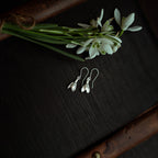Silver Snowdrop Dangle Earrings
