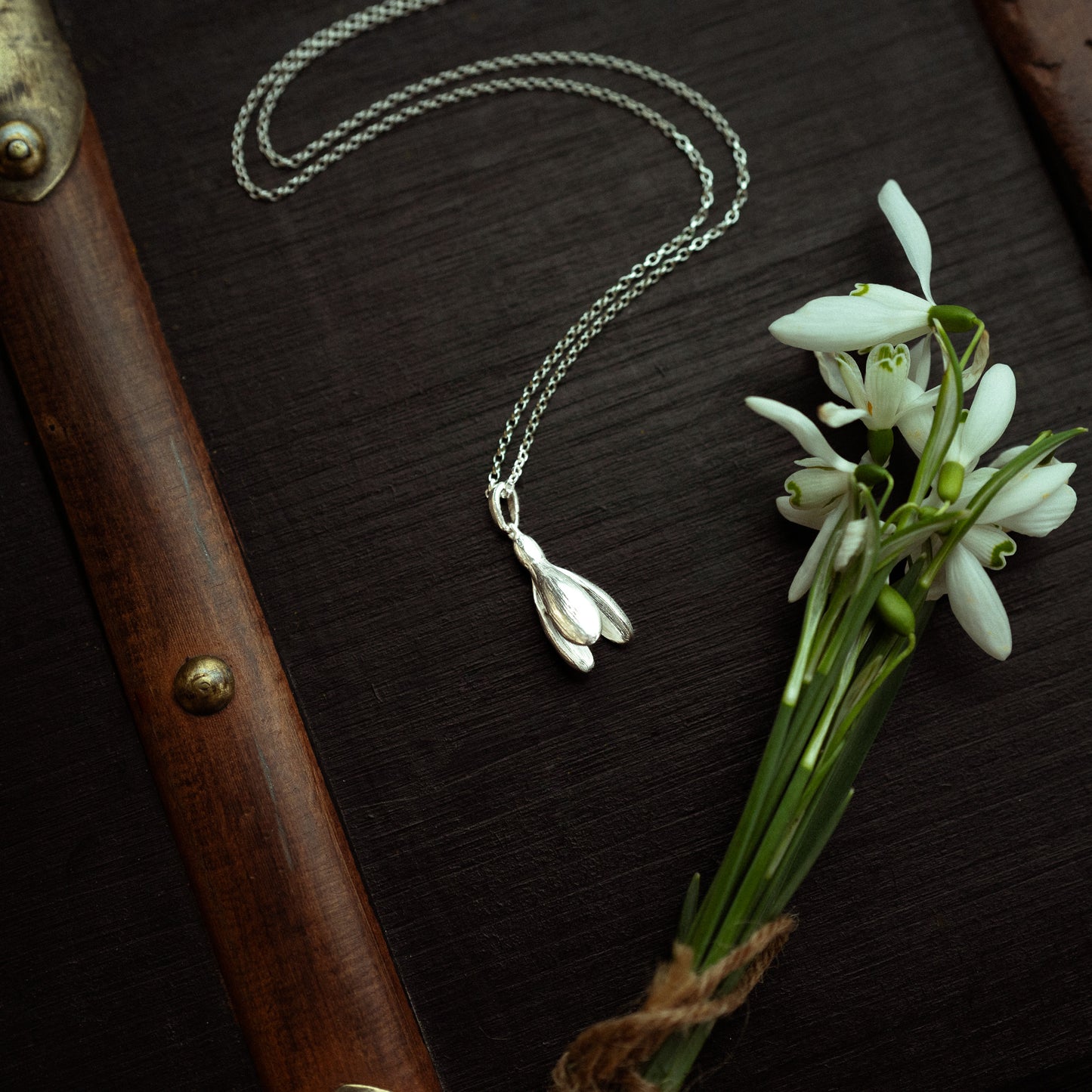 Silver Snowdrop Necklace