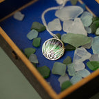 Aurora Large Sterling Silver Enamelled Pendant Necklace