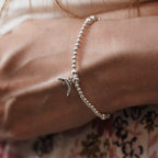 Silver Dolphin Charm Stretch Bracelet