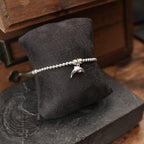 Silver Dolphin Charm Stretch Bracelet