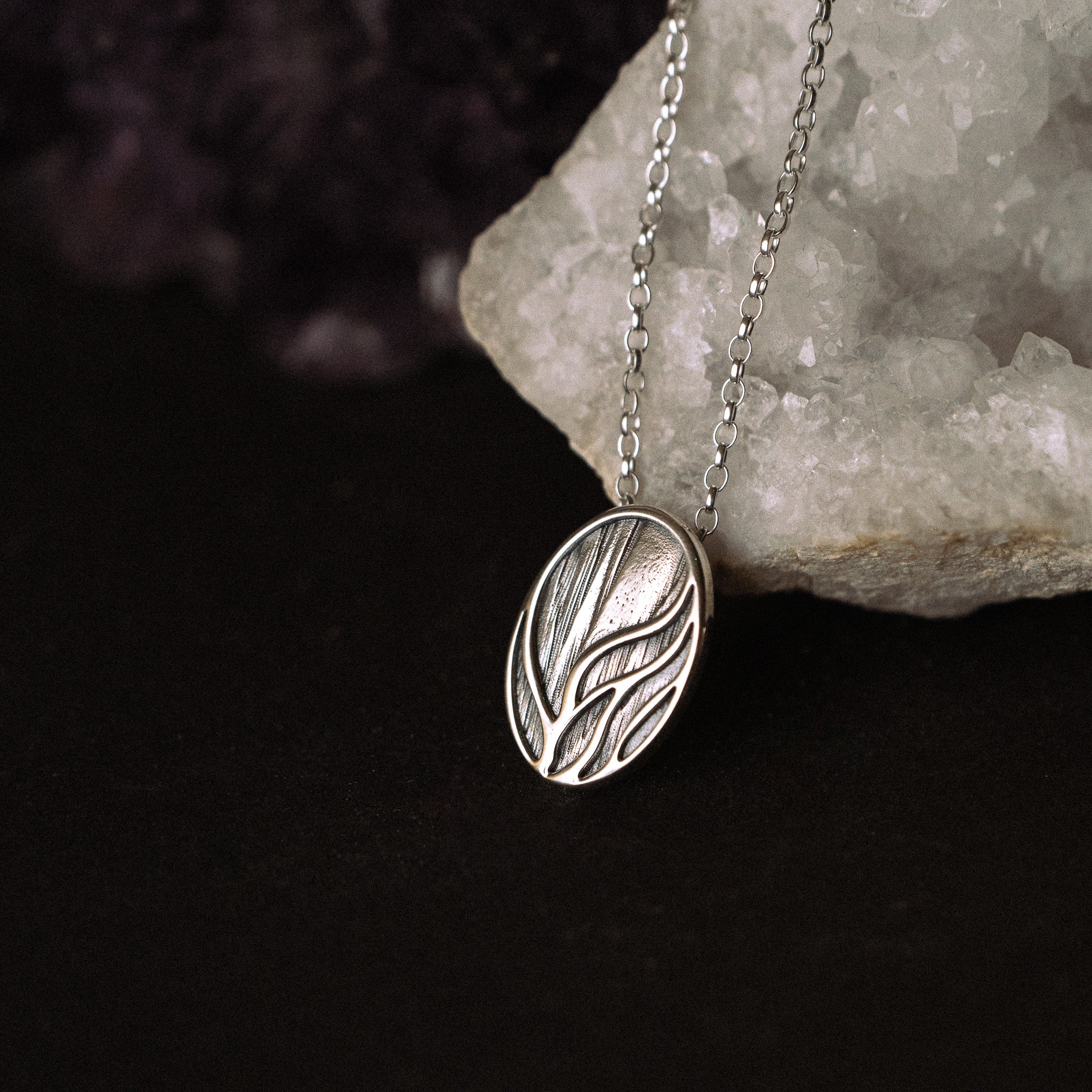 Sterling Silver Small Aurora Pendant Necklace