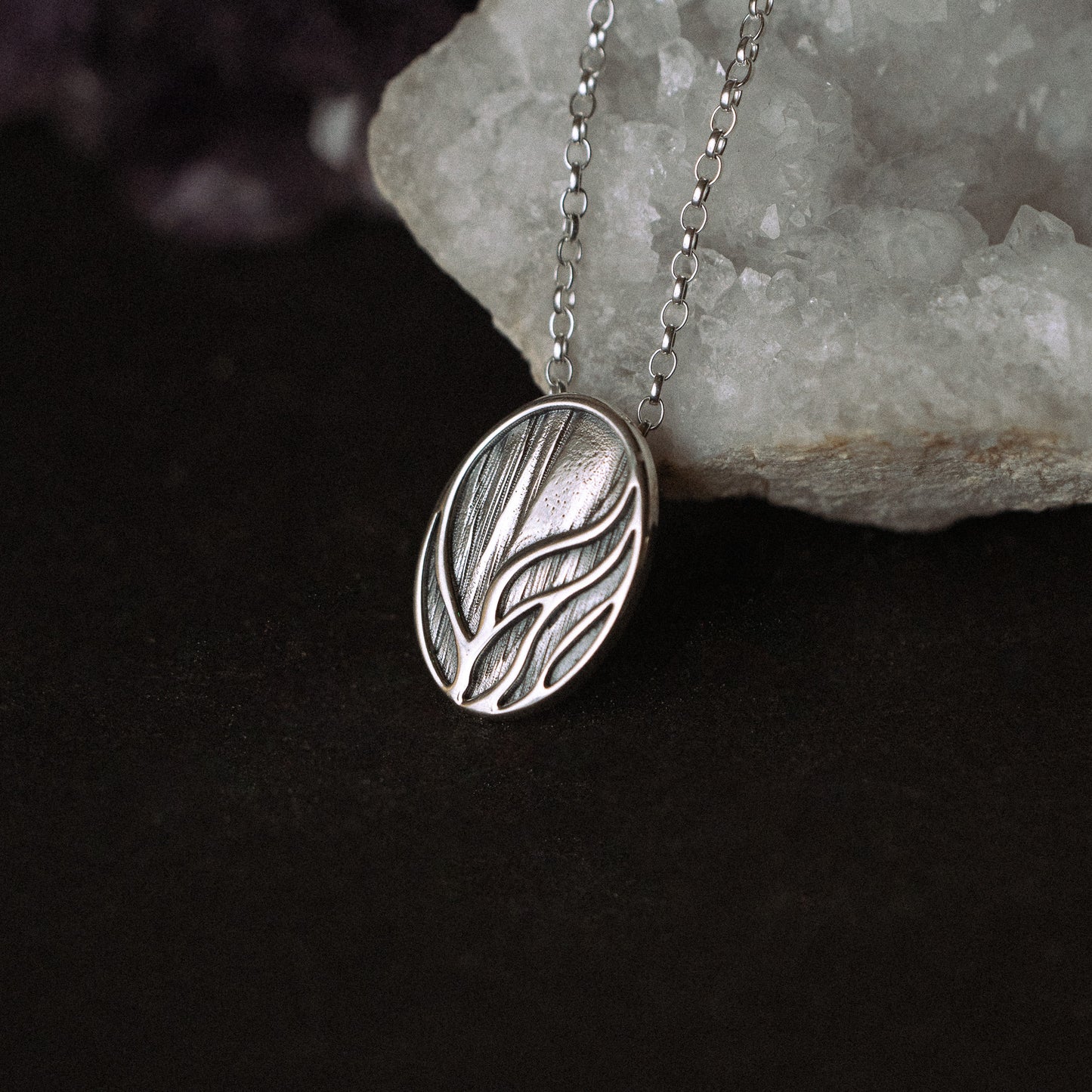 Sterling Silver Small Aurora Pendant Necklace