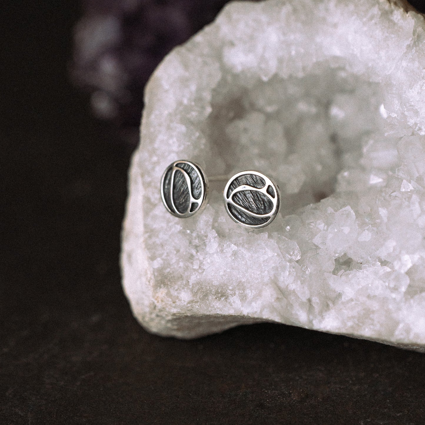 Sterling Silver Aurora Stud Earrings