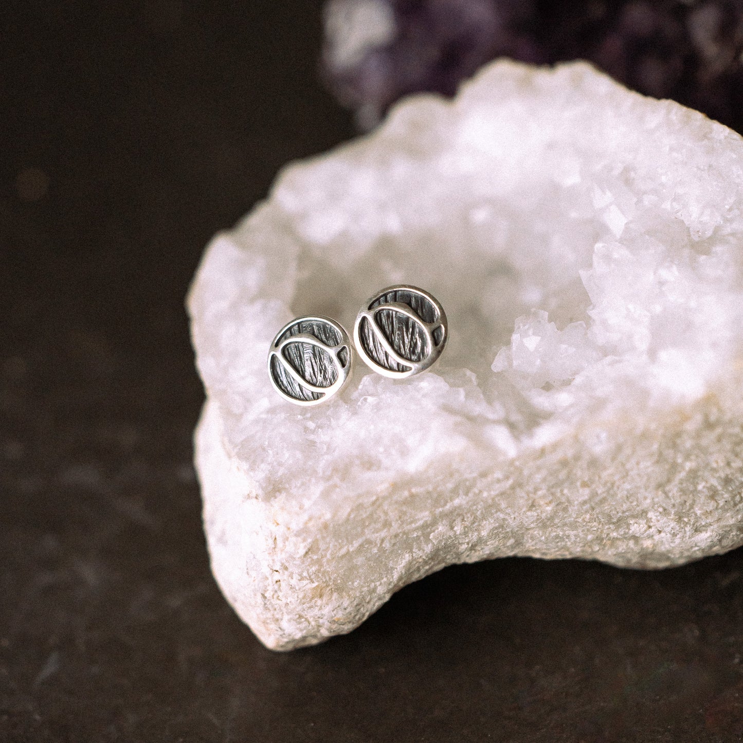 Sterling Silver Aurora Stud Earrings